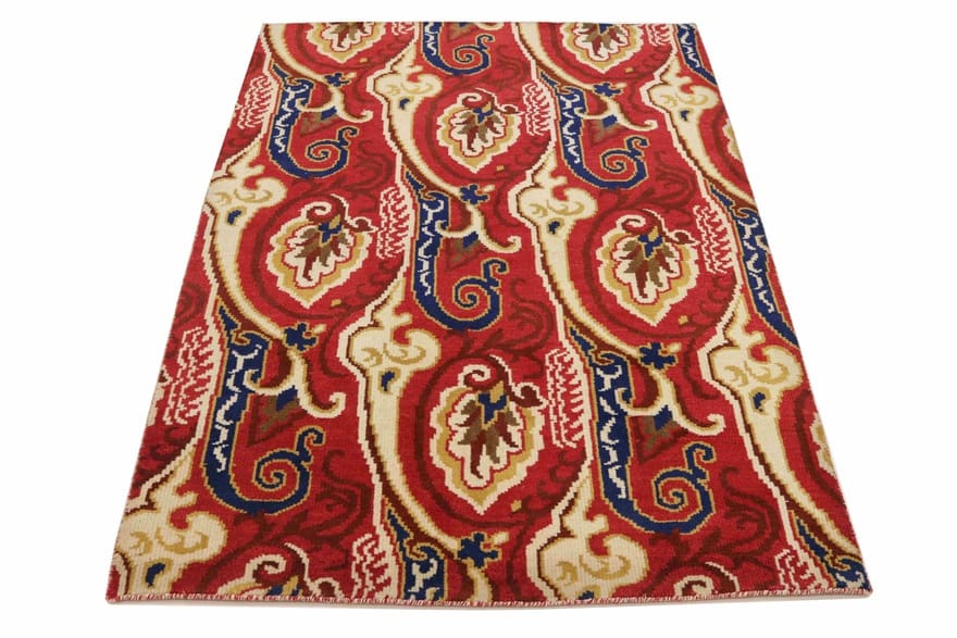 MODERN-IKAT Orientteppich 247x174 cm - Handgeknüpft, Designer-Teppich