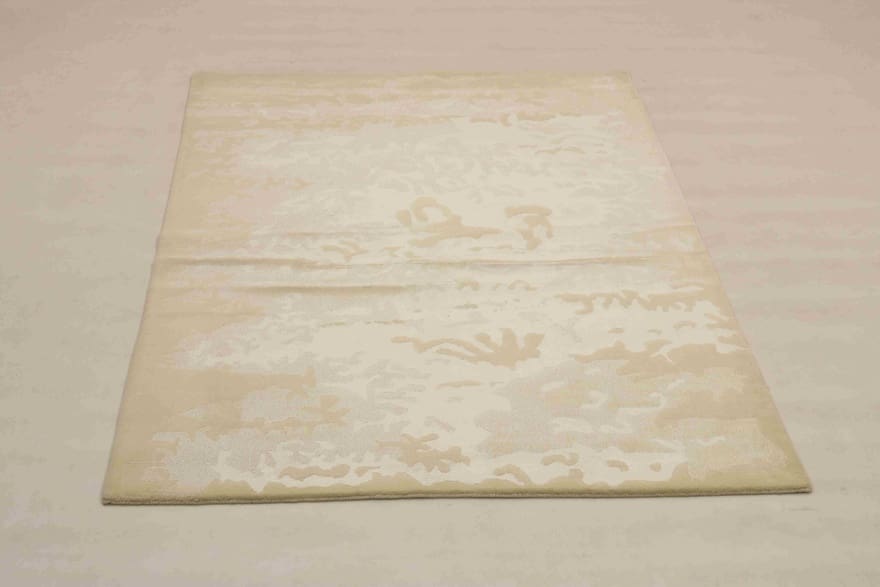 MODERN NEPAL Teppich 202x143 cm, cremefarben, handgeknüpft