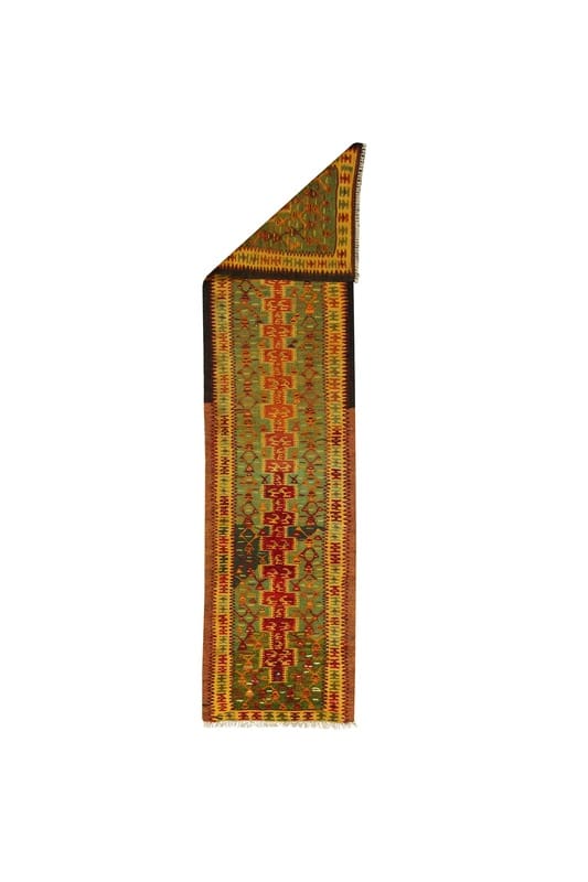 Kelim Teppich 236x58 cm, hochwertig, handgewebt, Orientteppich
