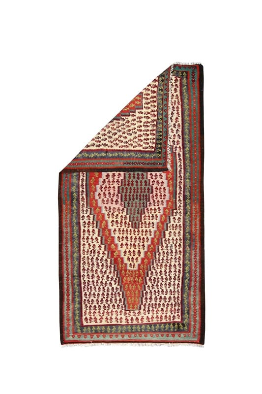Kelim Teppich 237x119 cm - Hochwertige Verarbeitung, handgewebt