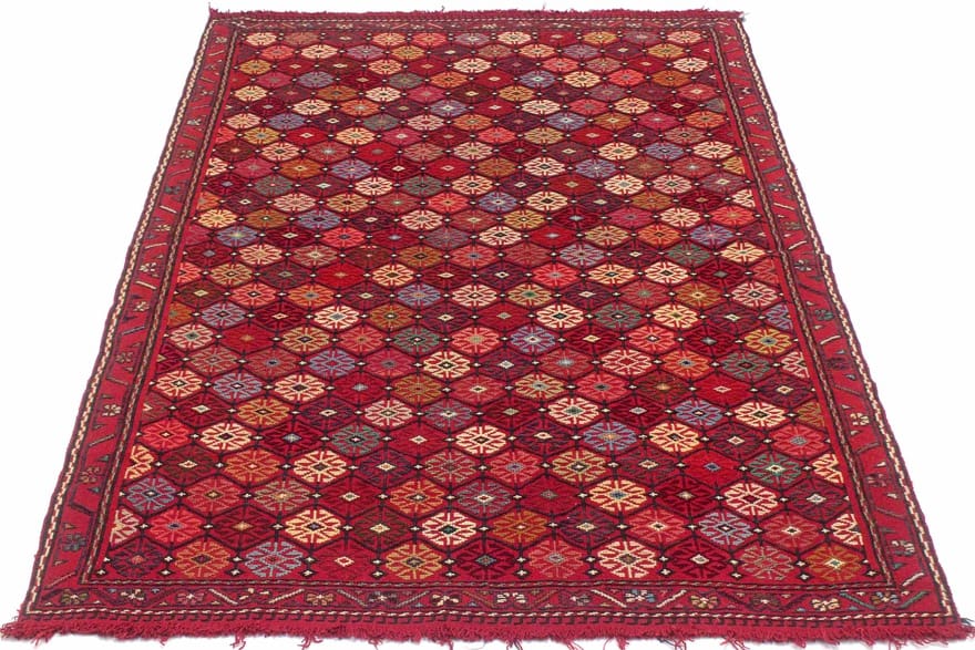 Kelim Afshar Teppich 192x129 cm – Traditionell handgewebt