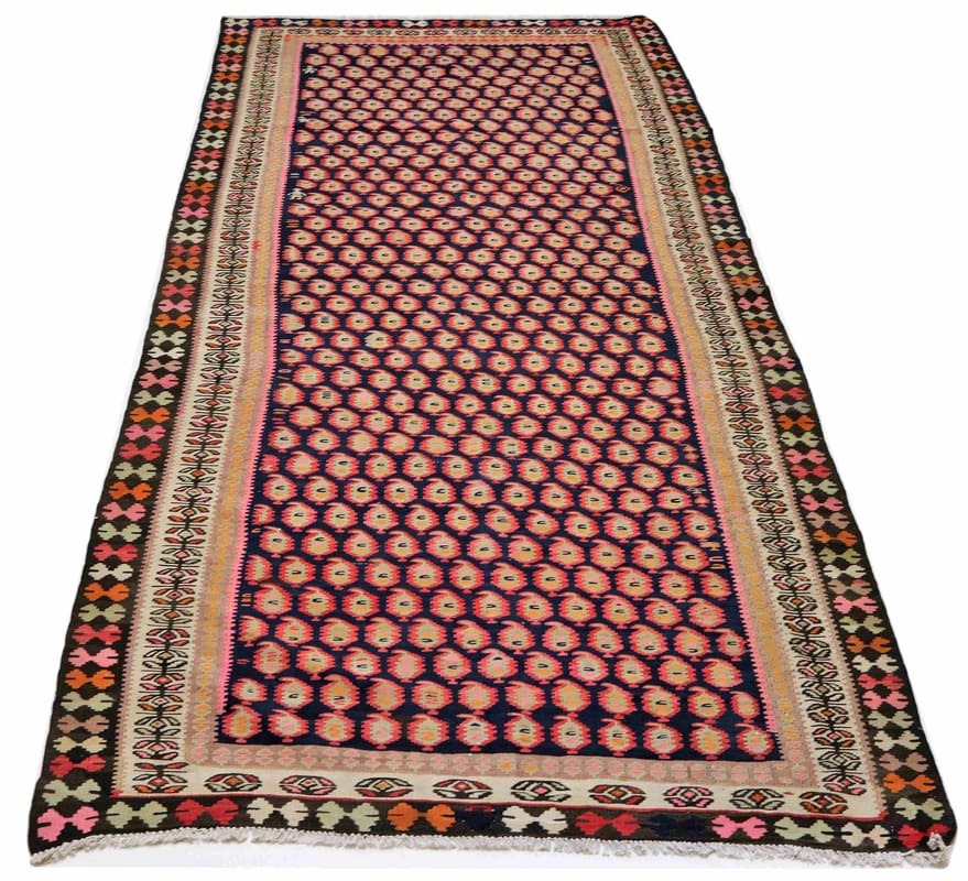 Kelim Teppich 331x136 cm - Traditionell, Handgewebt, Iran