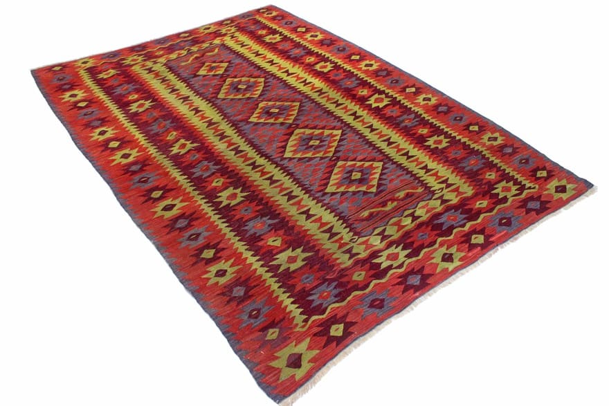 Kelim Gaschgai Teppich 250x181 cm – Handgewebt, Iranischer Stil