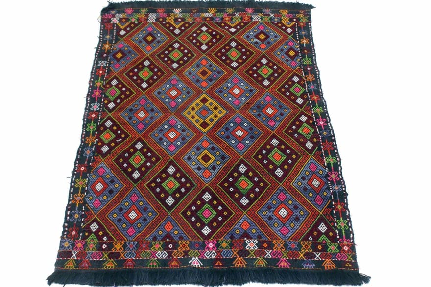 Kelim Azeri Teppich 147x86 cm - Traditionell Handgewebt Orientteppich