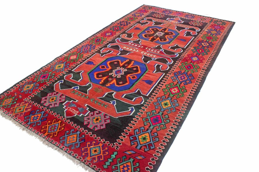 Kelim Gharabagh Teppich 362x189 cm – Traditionell handgewebt