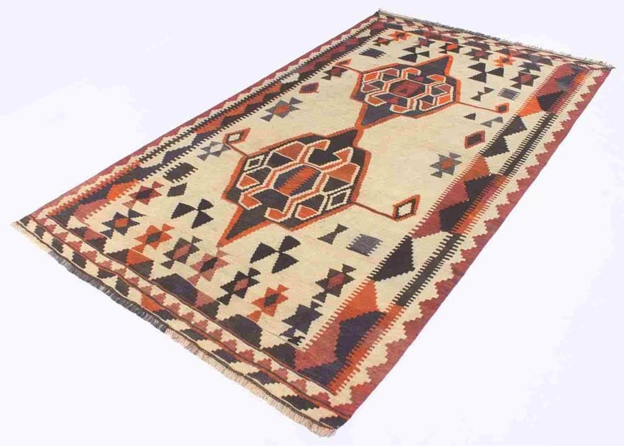 Kelim Teppich 248x141 cm, handgewebt, traditionell aus Orient