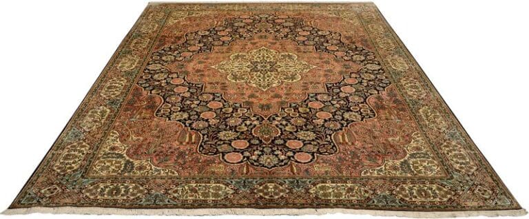 Edler Kashmirseide Orientteppich 307 x 417 cm handgeknüpft