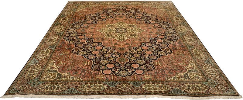 Edler Kashmirseide Orientteppich 307 x 417 cm handgeknüpft