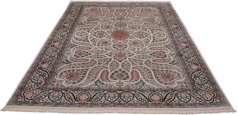 Orientteppich aus Kashmirseide 251 x 339 cm, handgeknüpft, edles Muster H1