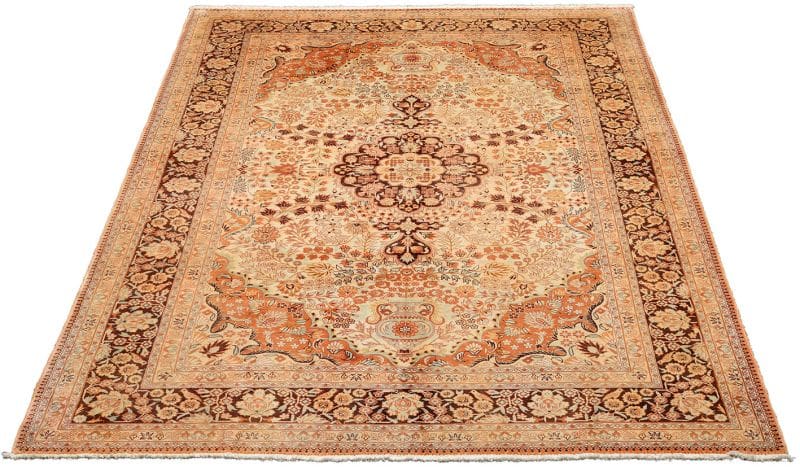 Ghom Vintage 157 x 243 cm Seidenteppich - handgeknüpft, Perserteppich