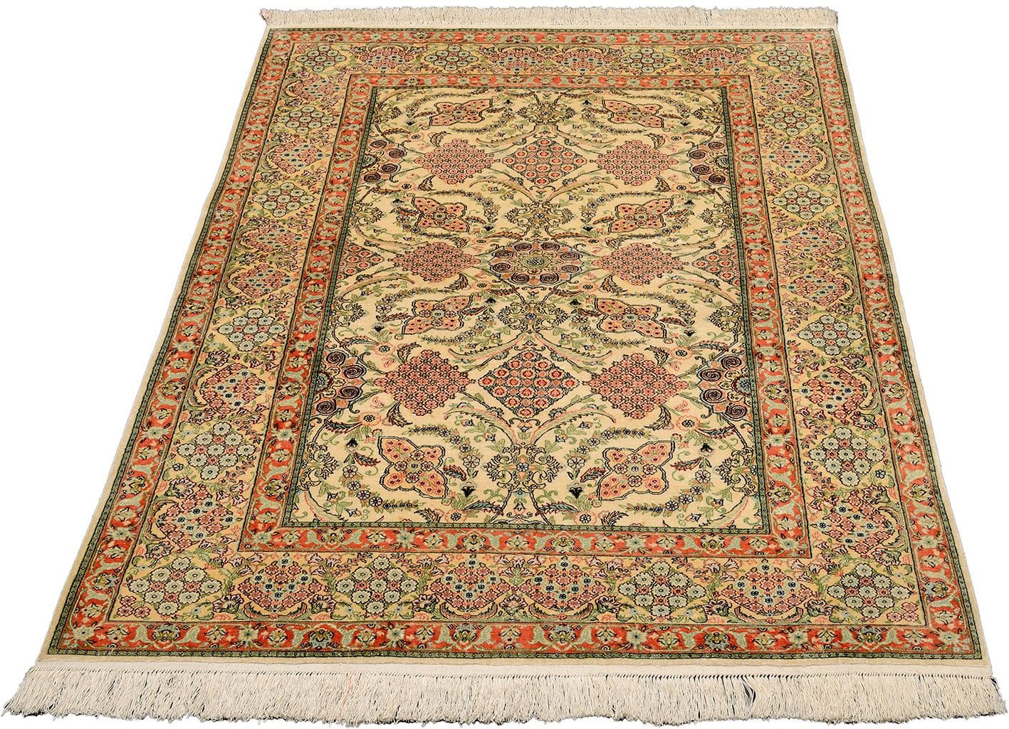 Hereke Teppich 125 x 180cm, 1000.000 Knoten, Seide, handgeknüpft