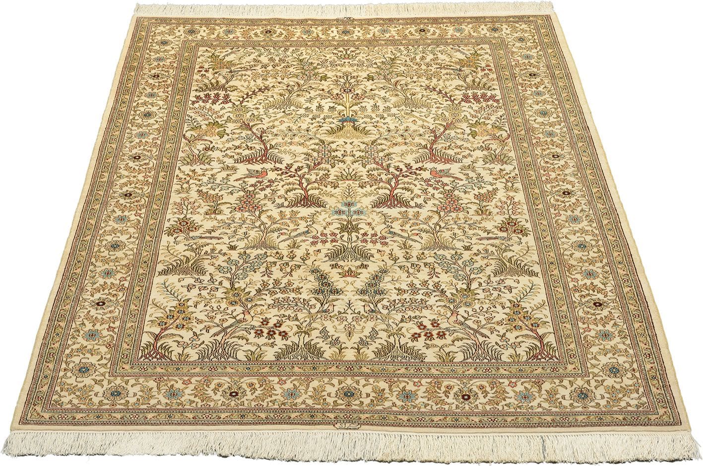 Ghom Teppich 128 x 183cm, 800.000 Knoten, handgeknüpft, Perserteppich