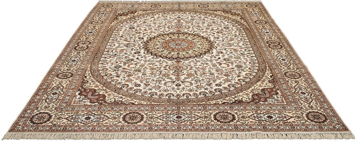 Ghom Teppich 272 x 369 cm, handgeknüpft, Seide, Perserteppich
