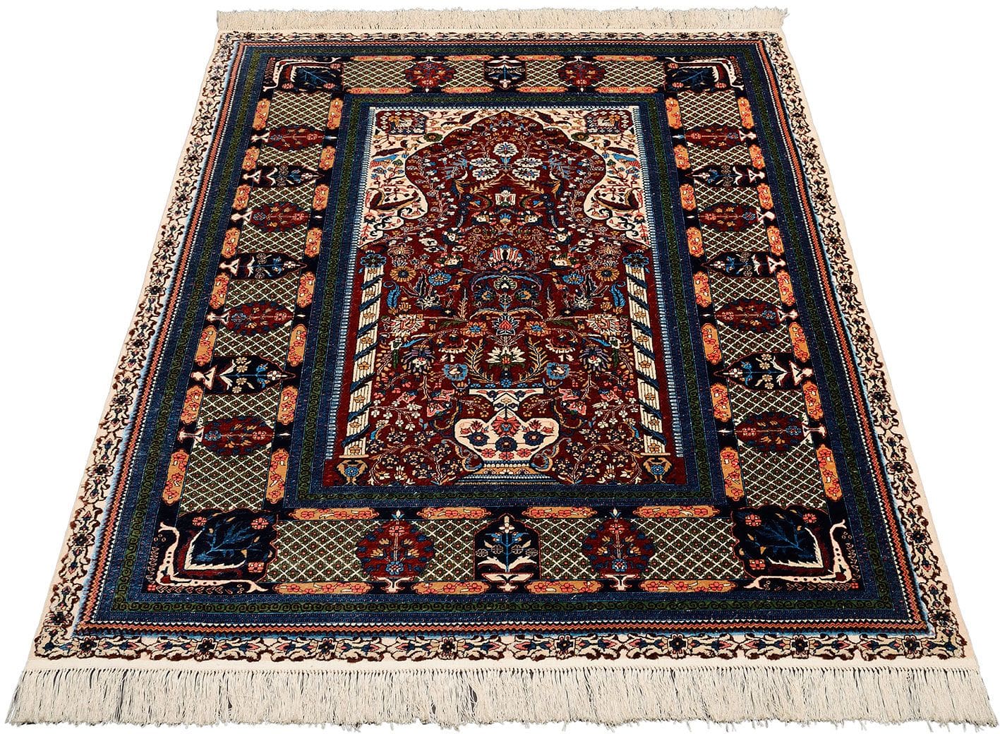Hereke Teppich 125 x 181cm Seide, handgeknüpft