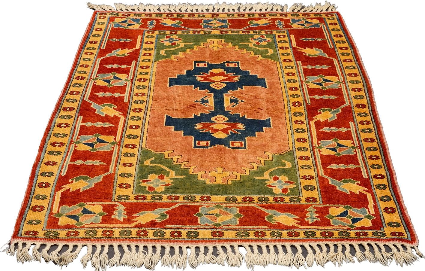 Kars Teppich 120 x 177 cm, geometrisches Muster, handgeknüpft