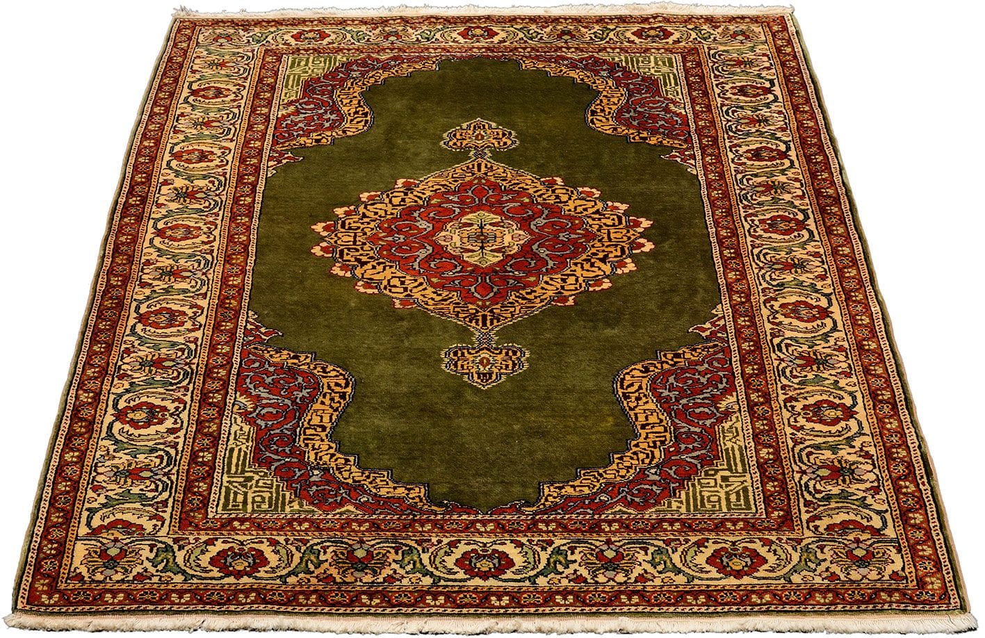 Kaiseri Orientteppich 128 x 176 cm - Türkischer Seidenteppich handgeknüpft