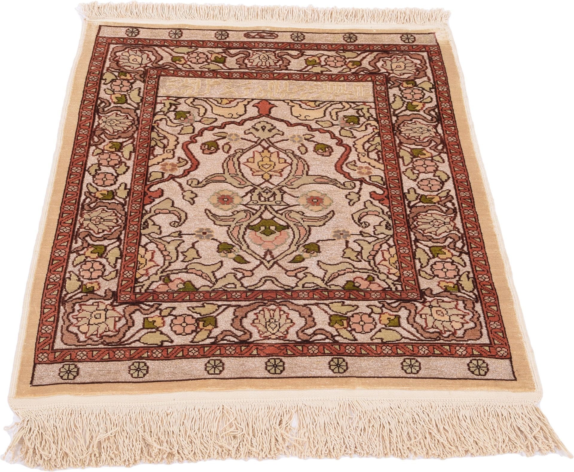 Hereke Teppich 50 x 68cm, Seide handgeknüpft