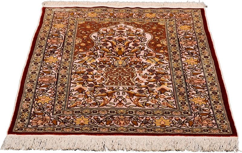 Hereke Teppich 68 x 96 cm, Seide handgeknüpft