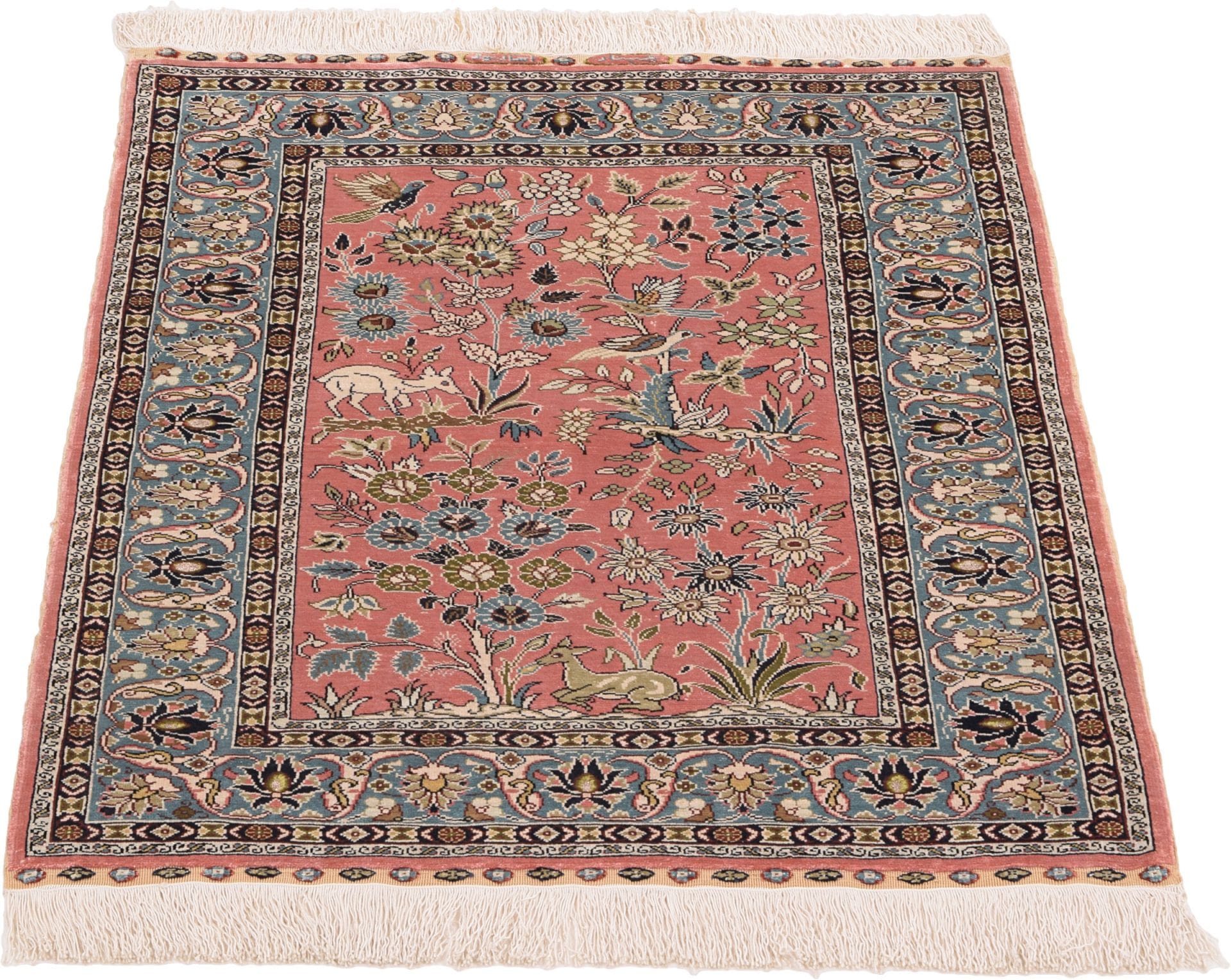 Hereke Orientteppich 65 x 87cm, Seide handgeknüpft