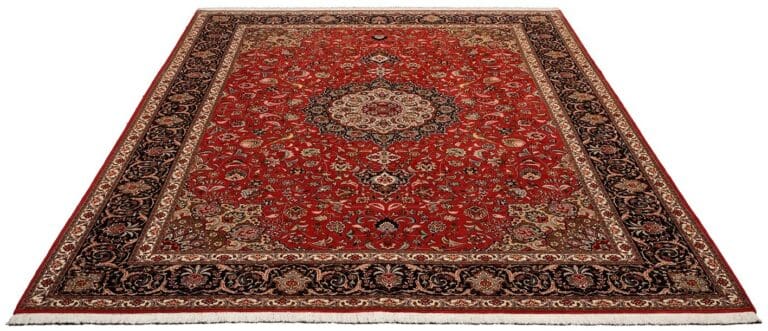 Täbriz Teppich 252 x 351cm, Mahi, handgeknüpft, Perserteppich