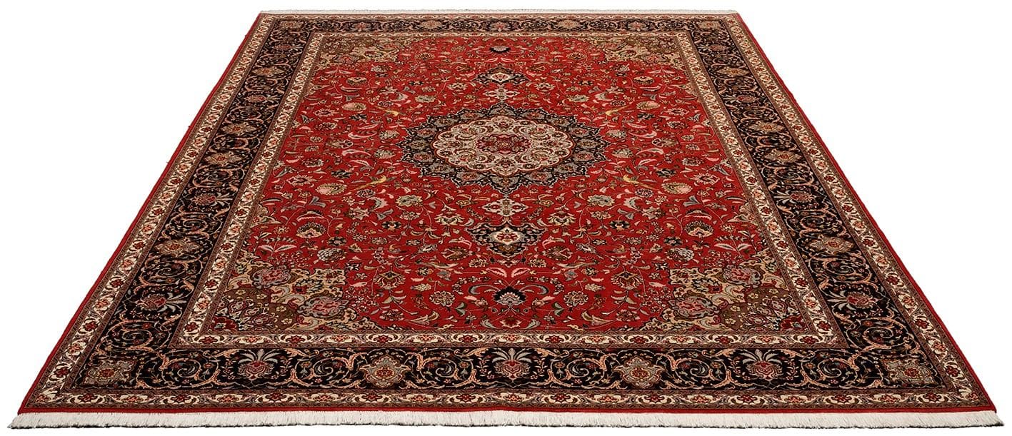 Täbriz Teppich 252 x 351cm, Mahi, handgeknüpft, Perserteppich