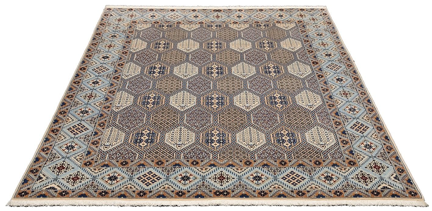 Nain Teppich 204 x 299cm, florale Muster, handgeknüpft, Perserteppich H1