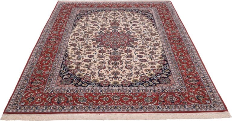 Isfahan Teppich 214 x 305 cm, Seide, 1000000 Knoten, handgeknüpft