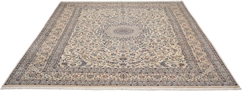Nain Teppich 349 x 483cm, florales Muster, handgeknüpft, Perserteppich H1