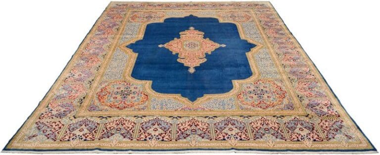 Großer Kirman Teppich 310 x 414cm, florale Muster, handgeknüpft H1