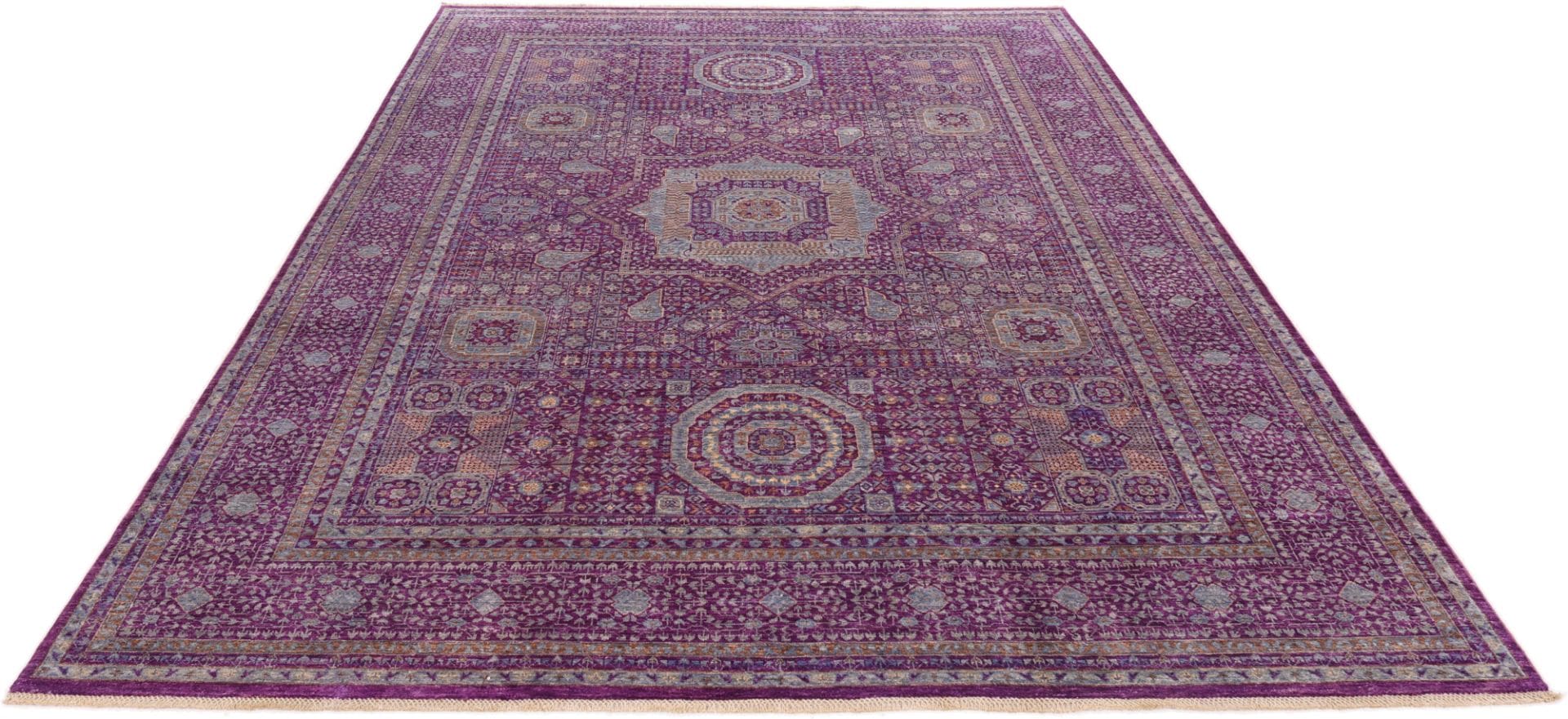 Orientteppich Mamluk 256 x 355 cm, Schurwolle, handgeknüpft