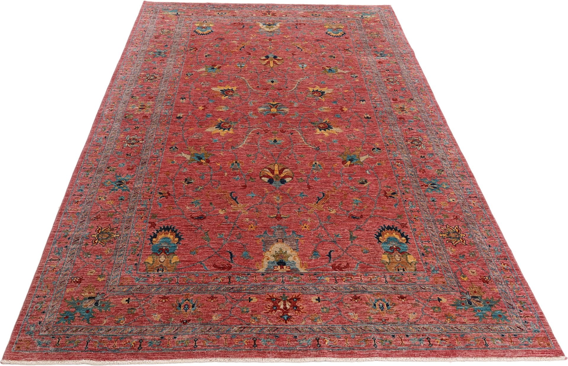 Orientteppich Samarkand 198 x 294cm, handgeknüpft, Wolle, bunt