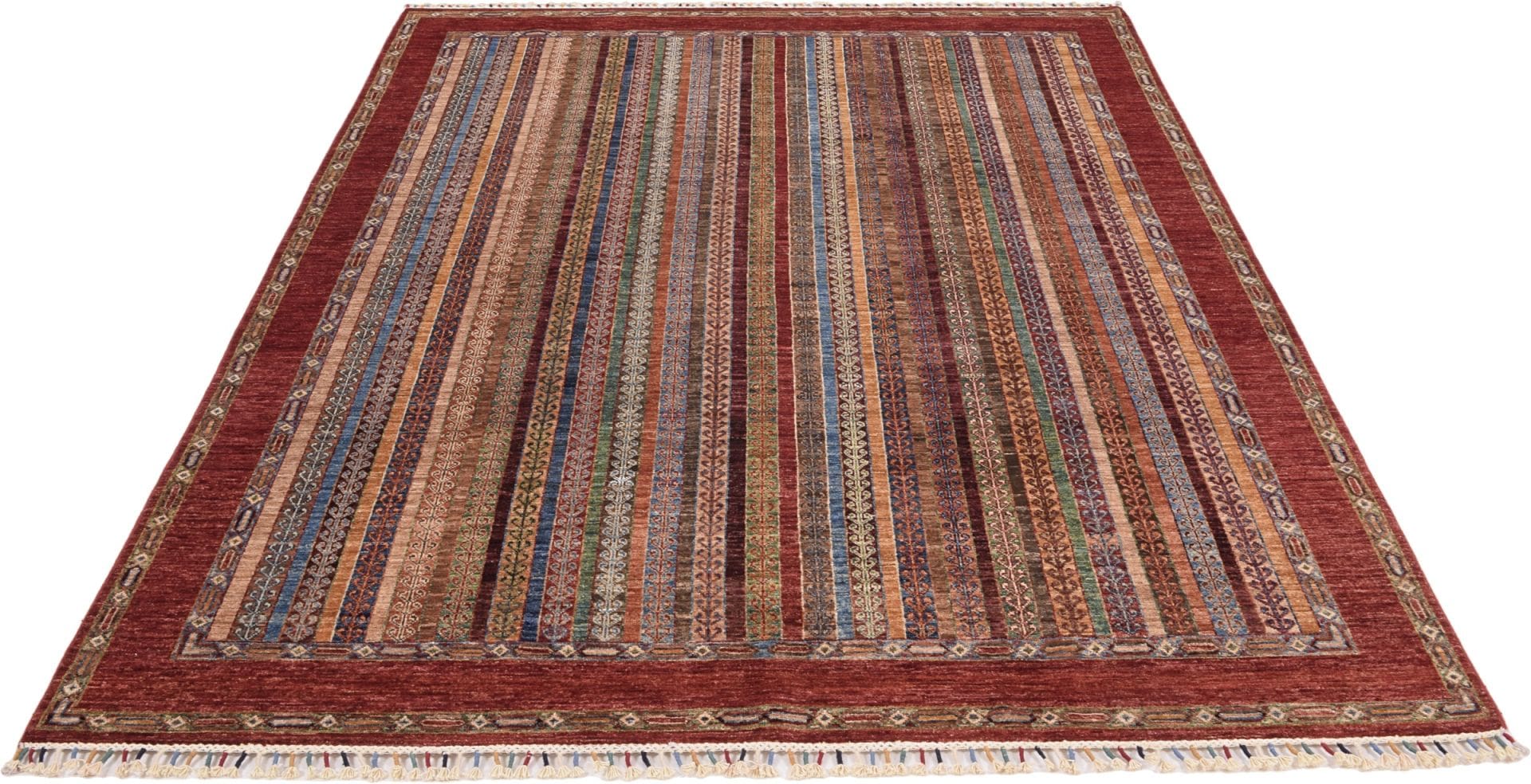 Orientteppich Samarkand 215 x 298cm, handgeknüpft, bunte Wolle H1