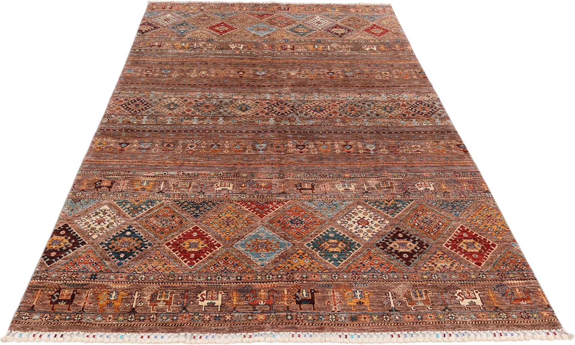 Orientteppich Samarkand 204 x 307cm, handgeknüpft, Schurwolle H1