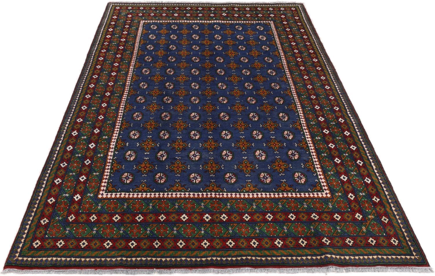 Afghan Orientteppich 200 x 294 cm, handgeknüpft, geometrisch