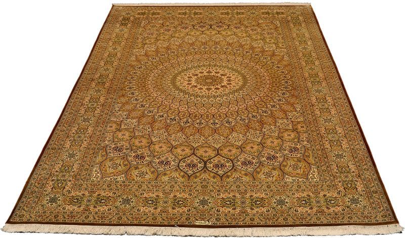 Kashmirseide Teppich 183x281cm, 1000.000 Knoten, handgeknüpft