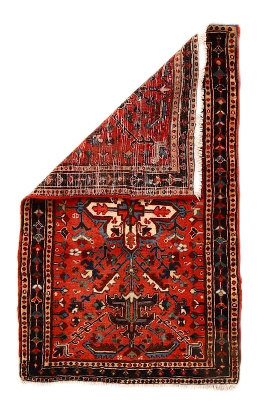 Antiker Heriz Orientteppich 152x94 cm – Handgeknüpft aus Wolle