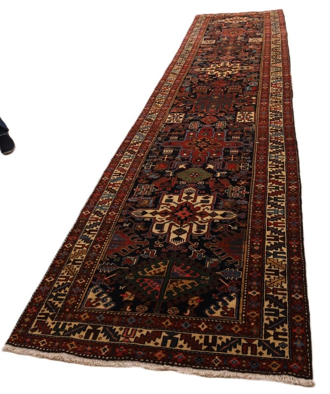 Antiker Heriz Orientteppich 522x121 cm - Handgeknüpft aus Wolle