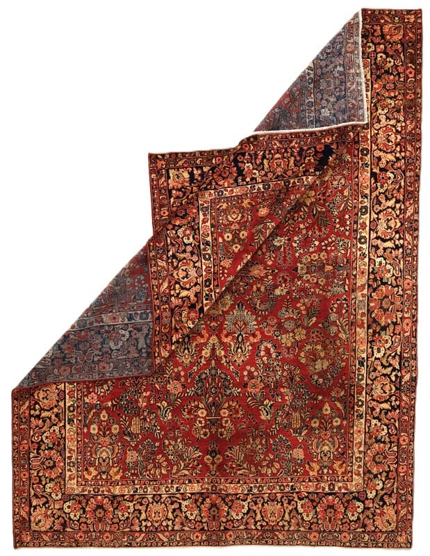 Antiker Sarough Teppich 362x274 cm – Traditionelles Muster, handgeknüpft