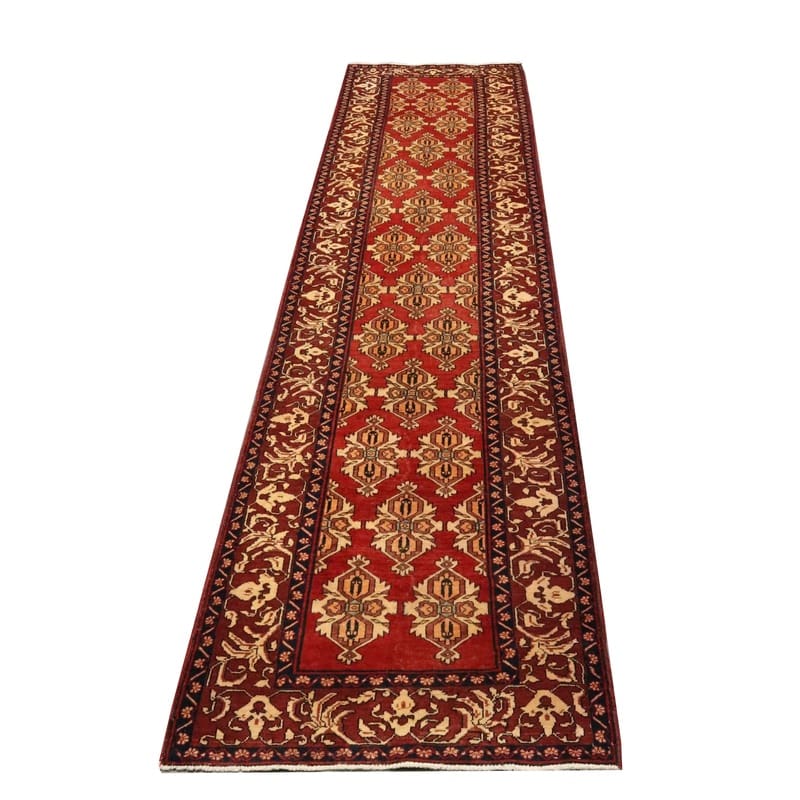 ARDEBIL Orientteppich 442x110 cm, Kaukasus-Muster, handgeknüpft