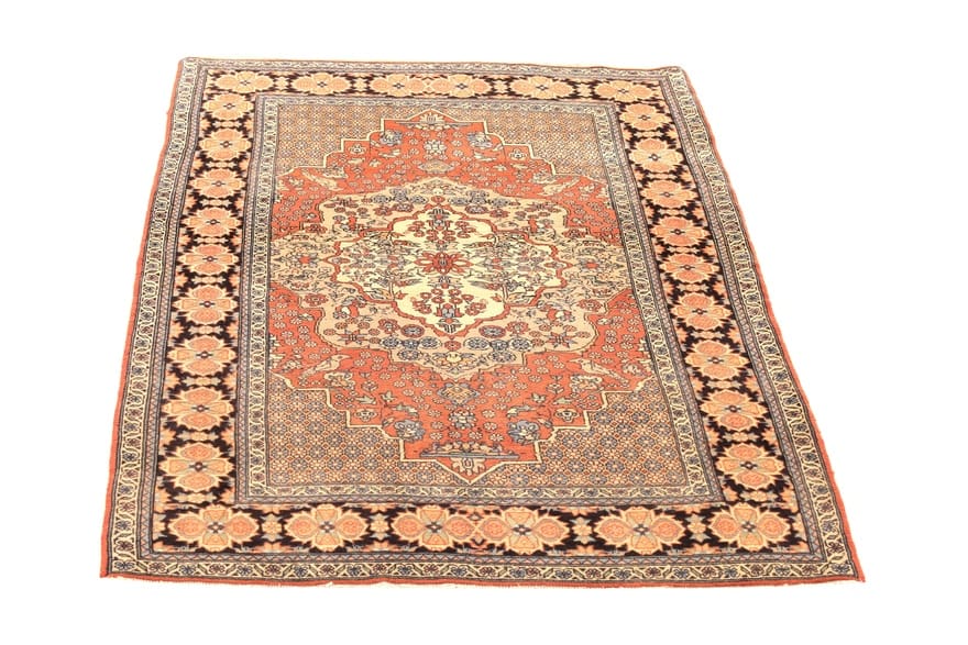 Handgeknüpfter Ghom Orientteppich 157x96 cm in warmen Tönen