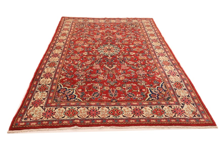 Sarough Teppich 317x213 cm - Antik, Muster, handgeknüpft, Orientteppich