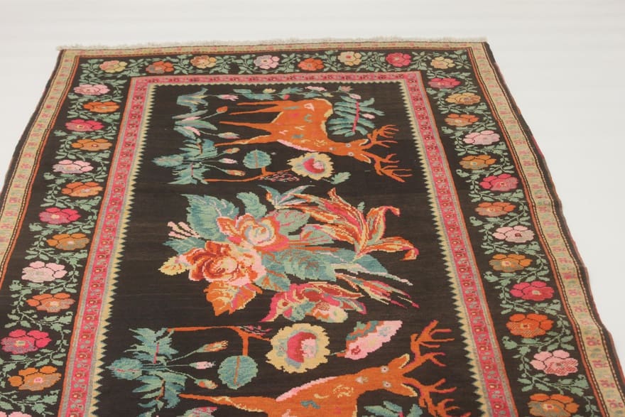 Belutsch-Teppich 247x143 cm, geometrisches Muster, handgeknüpft H1