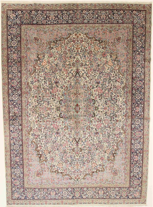Kerman Antik Teppich 427x321 cm – hochwertig, handgeknüpft, Perserteppich