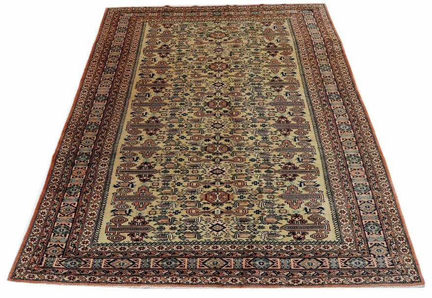 Antiker Ardebil-Teppich 269x178 cm, Herati-Muster, handgeknüpft