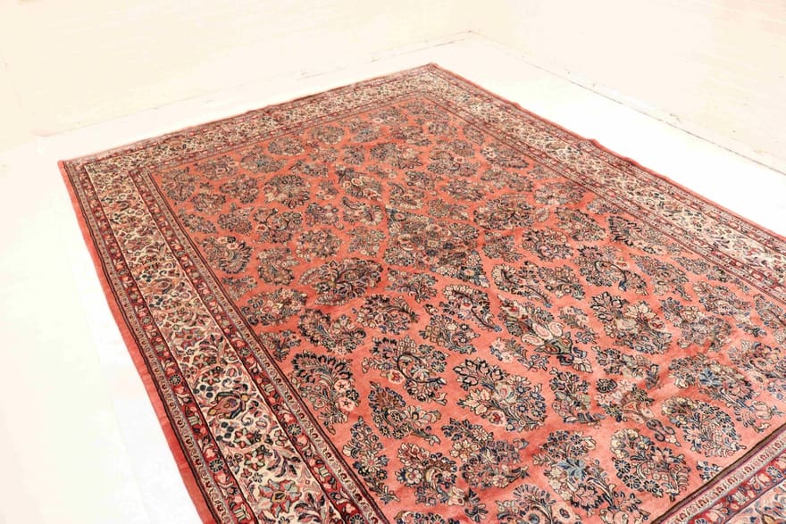 Antiker Sarough Teppich 475x323 cm, einzigartiges Design, handgeknüpft