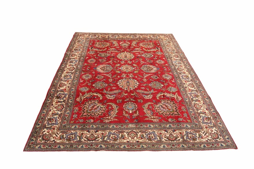 Tabriz Teppich 337x224 - Hochwertig handgeknüpft, Perserteppich