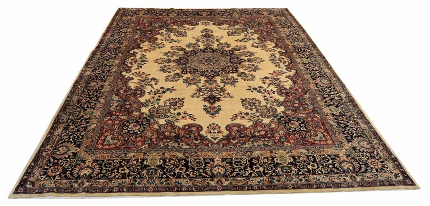 Kerman Ravar Teppich 417x299 cm - Hochwertig, handgeknüpft, Perserteppich H1