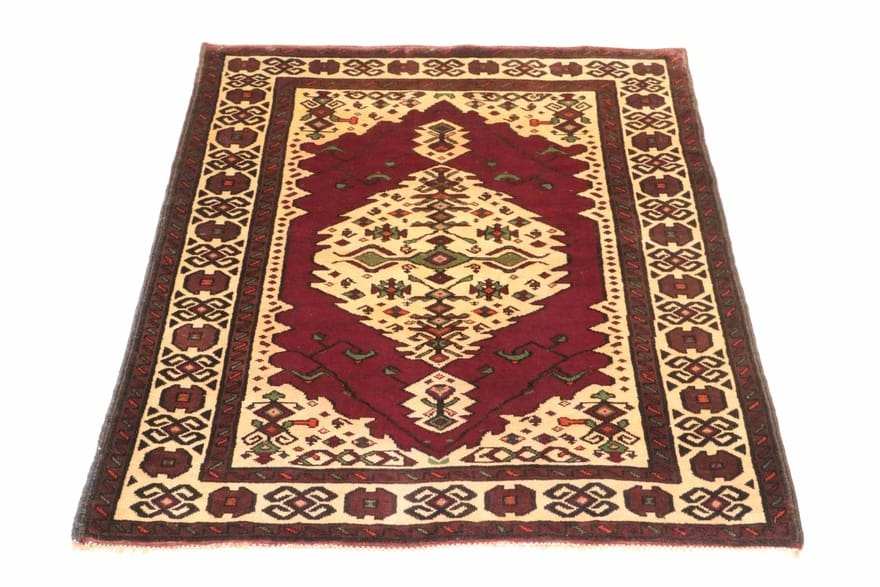 Eleganter Rusi Orientteppich 164x104 cm – Handgeknüpft aus Wolle