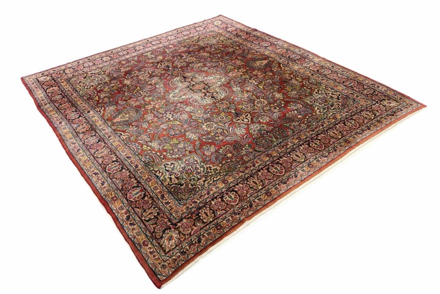 Antiker Shahrbaft Perserteppich 359x321 cm, Wolle-Seide, handgeknüpft H1