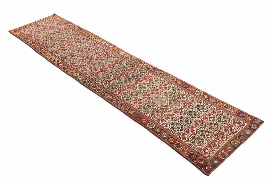 Handgeknüpfter Malayer Perserteppich 367x85 cm - Wolle, klassisches Design